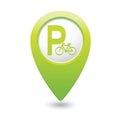 Parking for bicycle icon on map pointer