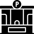 Parking booth icon, Parking lot related vector Royalty Free Stock Photo