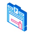 Parking building isometric icon vector color illustration Royalty Free Stock Photo