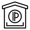 Parking carport icon, outline style