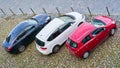 Parking cars in a parking lot in Dresden