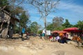 Parking and Checkpoint of Preah Vihear Temple, Cambodia Royalty Free Stock Photo