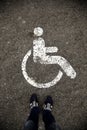 Parking for the disabled Royalty Free Stock Photo