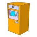 Parking fees icon, cartoon style Royalty Free Stock Photo