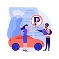 Parking fines abstract concept vector illustration. Royalty Free Stock Photo