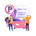 Parking fines abstract concept vector illustration Royalty Free Stock Photo