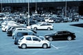 Parking in front of a Shopping center