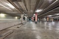 parking garage interior industrial building,Empty underground b Royalty Free Stock Photo