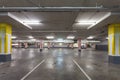 Parking garage interior, industrial building,Empty underground Royalty Free Stock Photo