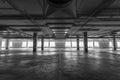 Parking garage interior, industrial building,Empty underground Royalty Free Stock Photo