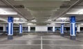 Parking garage interior, industrial building,Empty underground Royalty Free Stock Photo