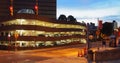 Parking garage at night Royalty Free Stock Photo