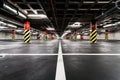 Parking garage underground interior Royalty Free Stock Photo