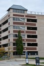 Parking Garage at the University of Connecticut (UConn) in Storrs, Connecticut Royalty Free Stock Photo