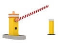 Parking Gate Barrier Isolated Royalty Free Stock Photo