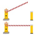Parking Gate Barrier Isolated Royalty Free Stock Photo