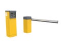 Parking Gate Barrier Isolated Royalty Free Stock Photo