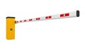 Parking Gate Barrier Isolated Royalty Free Stock Photo
