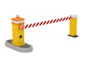 Parking Gate Barrier Isolated Royalty Free Stock Photo