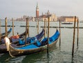 Parking gondolas - Venice Royalty Free Stock Photo