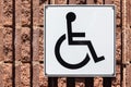 Parking Handicap Disabled Sign Closeup Royalty Free Stock Photo
