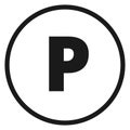 Parking icon. Car place traffic road sign Royalty Free Stock Photo