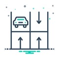 Mix icon for Parking, haunt and base Royalty Free Stock Photo