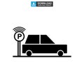 Parking icon or logo isolated sign symbol vector illustration Royalty Free Stock Photo