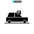 Parking icon or logo isolated sign symbol vector illustration Royalty Free Stock Photo