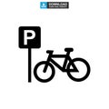 Parking icon or logo isolated sign symbol vector illustration Royalty Free Stock Photo