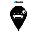 Parking icon or logo isolated sign symbol vector illustration Royalty Free Stock Photo