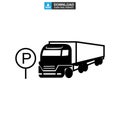 Parking icon or logo isolated sign symbol vector illustration Royalty Free Stock Photo