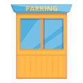 Parking kiosk icon, cartoon style Royalty Free Stock Photo