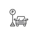 Parking line icon