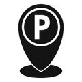 Parking location icon simple vector. Car garage