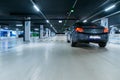 Parking lot. Car lot parking space in underground city garage. Empty road asphalt background. Ground floor for car Royalty Free Stock Photo