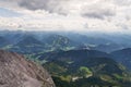 Parking lot at Dachstein Glacier Hunerkogel Mountain lower station, Austria Royalty Free Stock Photo