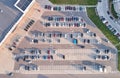 Parking lot with empty spaces Royalty Free Stock Photo