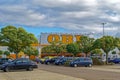 Parking lot in front of a hardware store in Germany