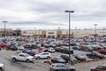 Parking lot full of cars near Costco Wholesale warehouse store in Kanata, Canada