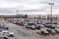 Parking lot full of cars near Costco Wholesale warehouse store in Kanata, Canada