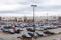 Parking lot full of cars near Costco Wholesale warehouse store in Kanata, Canada