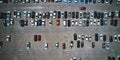 Parking lot aerial view Royalty Free Stock Photo