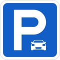 Parking lot, road signs, set, vector icon. Parking signs vector. Royalty Free Stock Photo