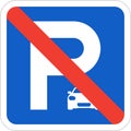 Parking lot, road signs, set, vector icon. Parking signs vector. Royalty Free Stock Photo