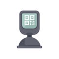 Parking meter displaying qr code for payment