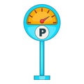 Parking meter icon, cartoon style Royalty Free Stock Photo