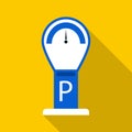 Parking meter icon, flat style Royalty Free Stock Photo