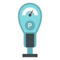 Parking meter icon, flat style Royalty Free Stock Photo