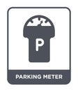 parking meter icon in trendy design style. parking meter icon isolated on white background. parking meter vector icon simple and